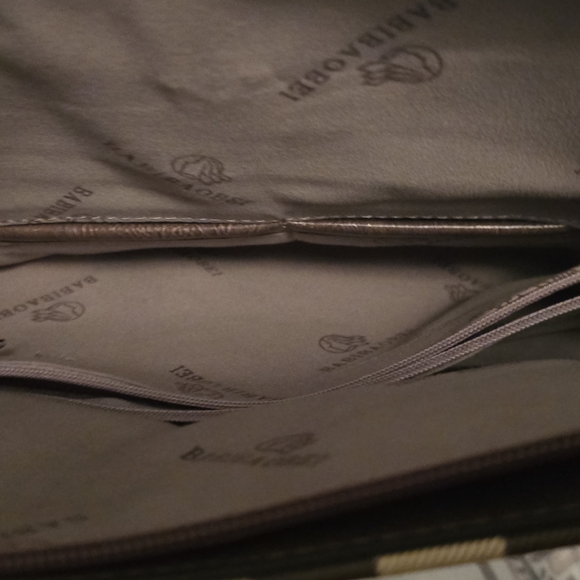 Babibaobei plaid satchel handbag in brown, beige, and black tones. - Picture 7 of 9